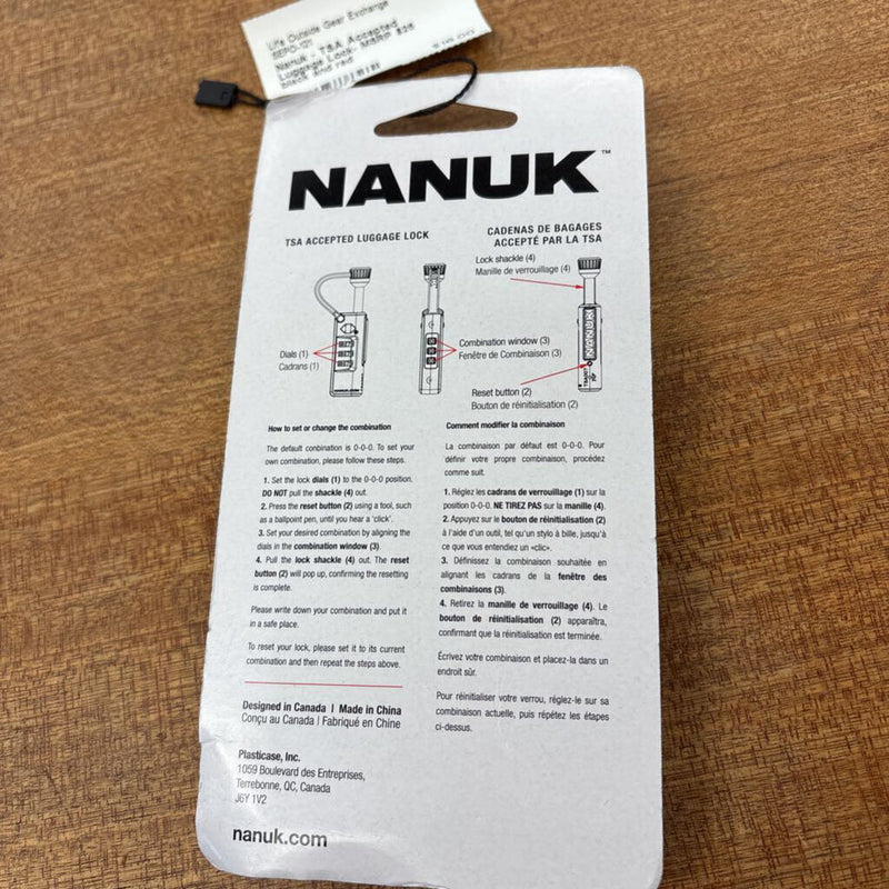 Nanuk - TSA Accepted Luggage Lock- MSRP $25 : black and red-unisex-