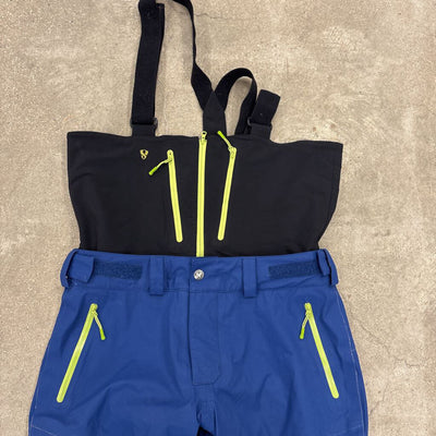 Stoic - Snowpants w/removable bib - MSRP $300: Black/Blue/Yellow-men-MD