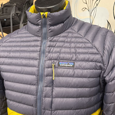 Patagonia - Men's AlpLight Down Pullover - MSRP $350: Yellow/Grey-men-MD