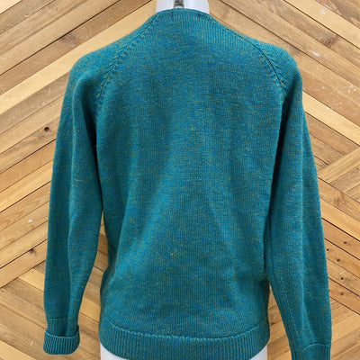 Eaton's- Wool Men's Shops Knit Cardigan: Teal-men-SM