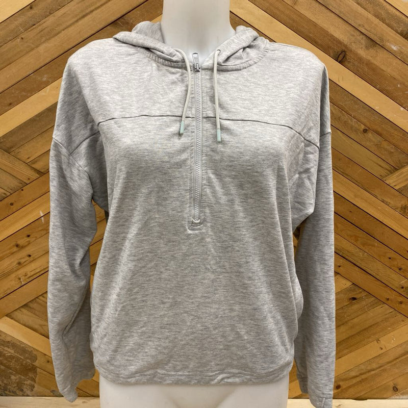 FWD- Womens Lightweight 1/2 Zip-Up Pullover: gray-women-SM