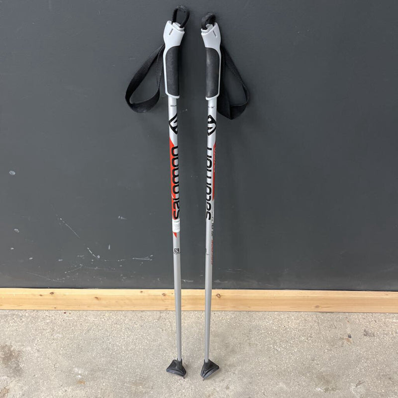 Salomon - Escape Jr Aluminum XC Ski Poles - MSRP $40: Red Silver --90cm