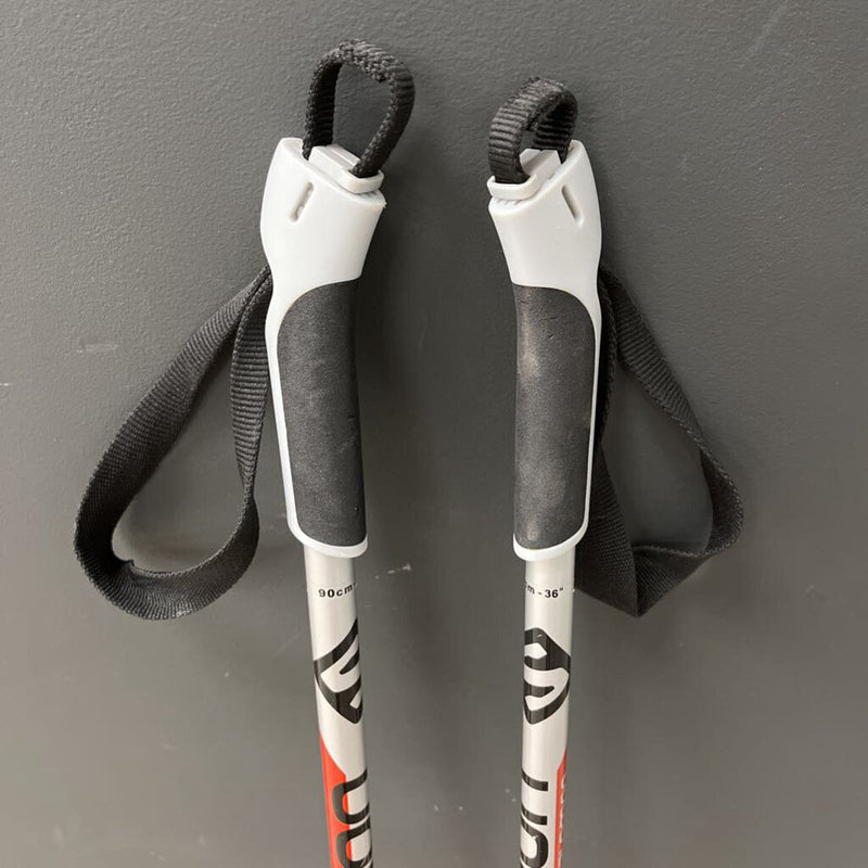 Salomon - Escape Jr Aluminum XC Ski Poles - MSRP $40: Red Silver --90cm