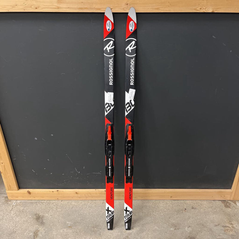 Rossignol - XTour Venture 130cm Wood Core Waxless XC Skis- MSRP $190 : Black Red --130cm