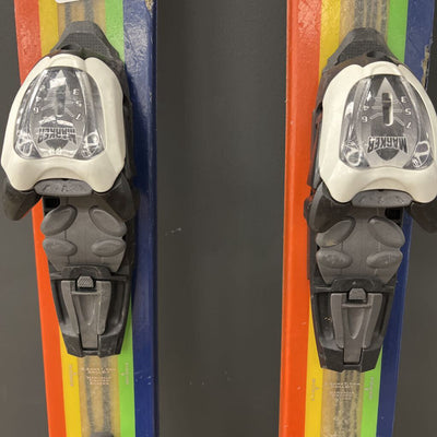 K2- Shreditor 85 JR down hill ski - Marker Bindings: Orange Green Blue --139cm