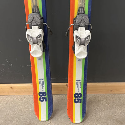 K2- Shreditor 85 JR down hill ski - Marker Bindings: Orange Green Blue --139cm