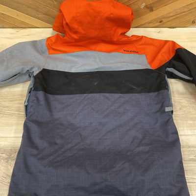 Volcom - Children's Winter Jacket - MSRP $180: Grey/Orange-children-LG