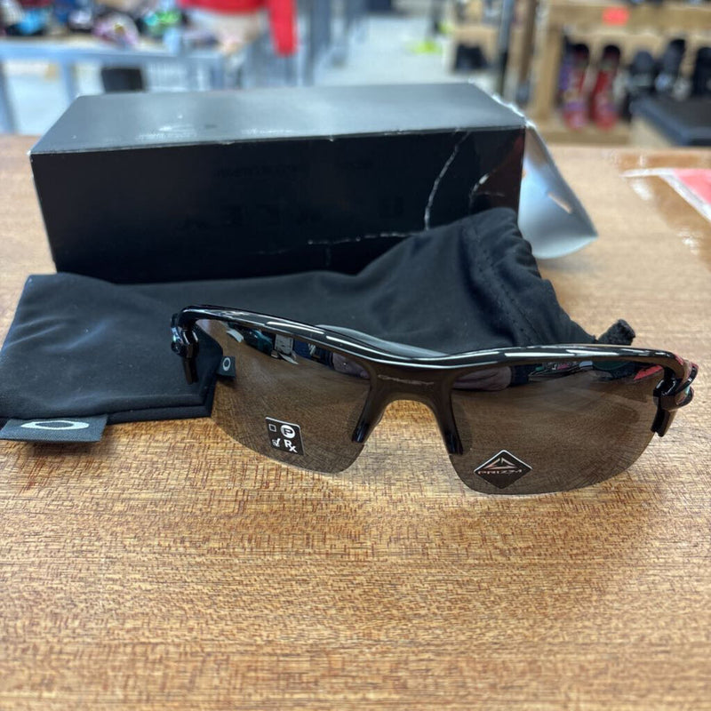 Oakley- Youth Flak XS Sunglasses - Polished Black- MSTP $248 : Polished Black-unisex-