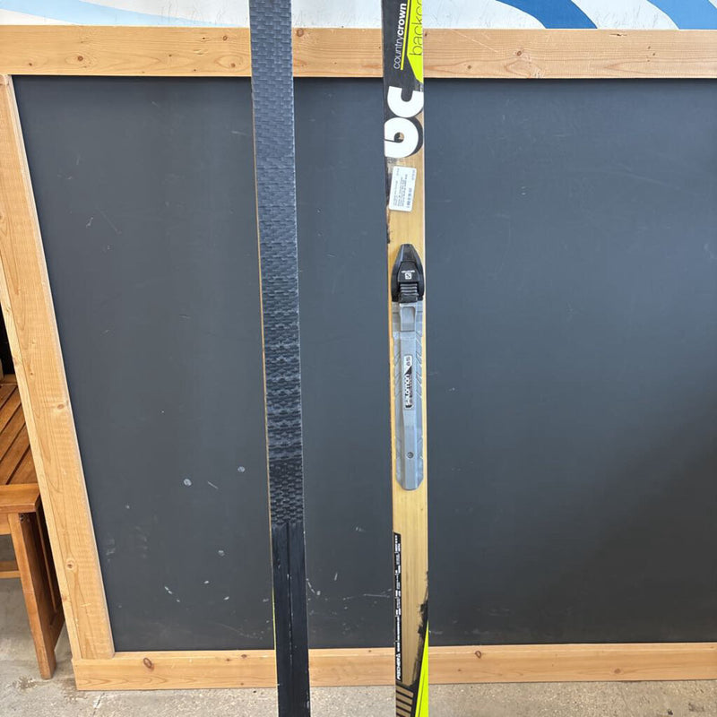 Fischer BC Country Crown Cross Country Skis SNS Universal Bindings MSRP $340: Black/Wood--205