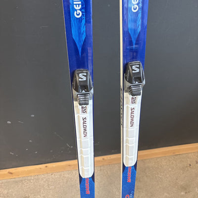 Madshus Gielo Cross Country Skis wtth SNS Profil Bindings: Blue--190