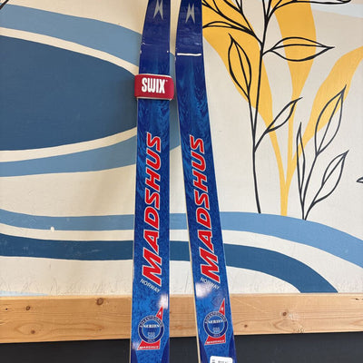 Madshus Gielo Cross Country Skis wtth SNS Profil Bindings: Blue--190