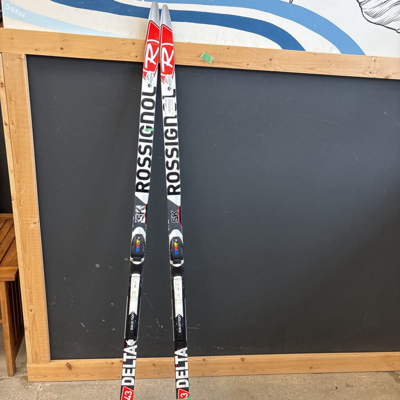 Rossignol Delta SK Skate Cross Country Skis with SNS Pilot bindings MSRP $340: Black/Red/White--143