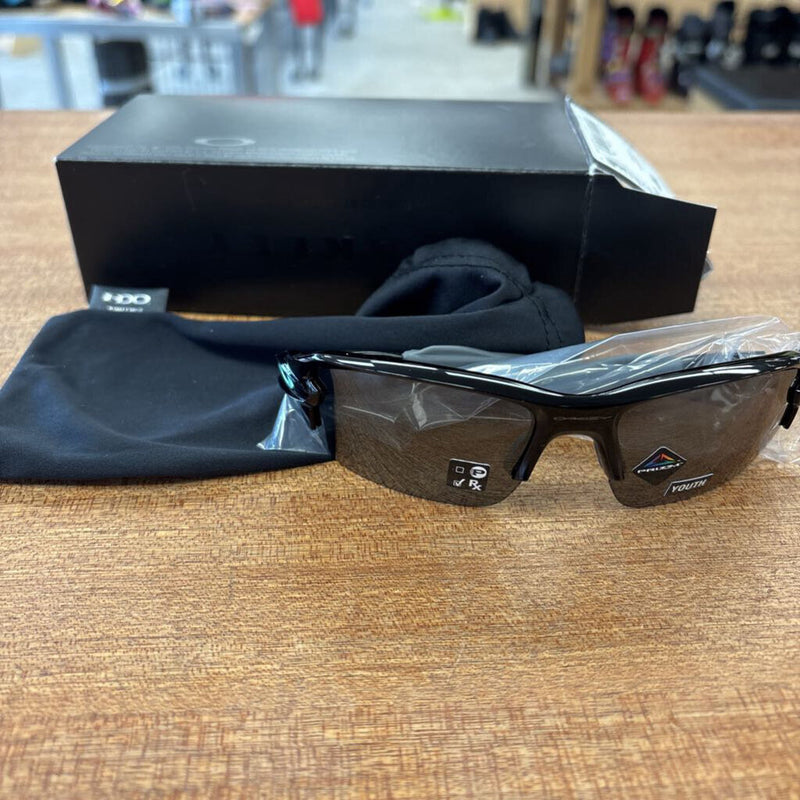 Oakley - JR Flak XS Sunglasses: Polished Black-unisex-