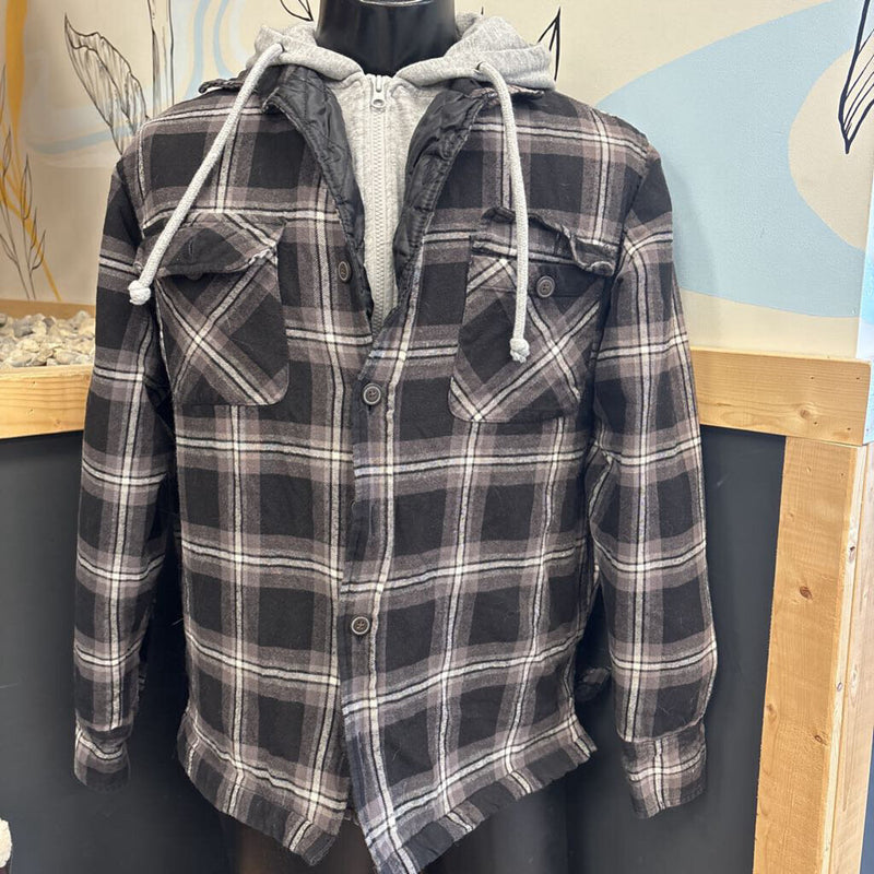 Redhead - Hooded Flannel - MSRP $: Black/Grey-men-MD