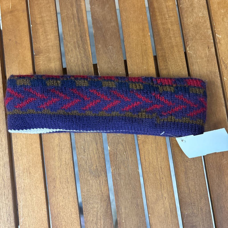 Knit Earband - MSRP $: Purple/Red-unisex-