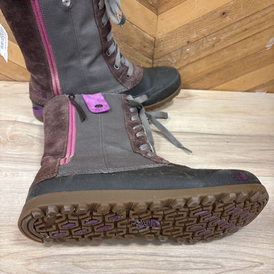 The North Face - Women's Insulated Boots- MSRP $200: brown grey-women-8