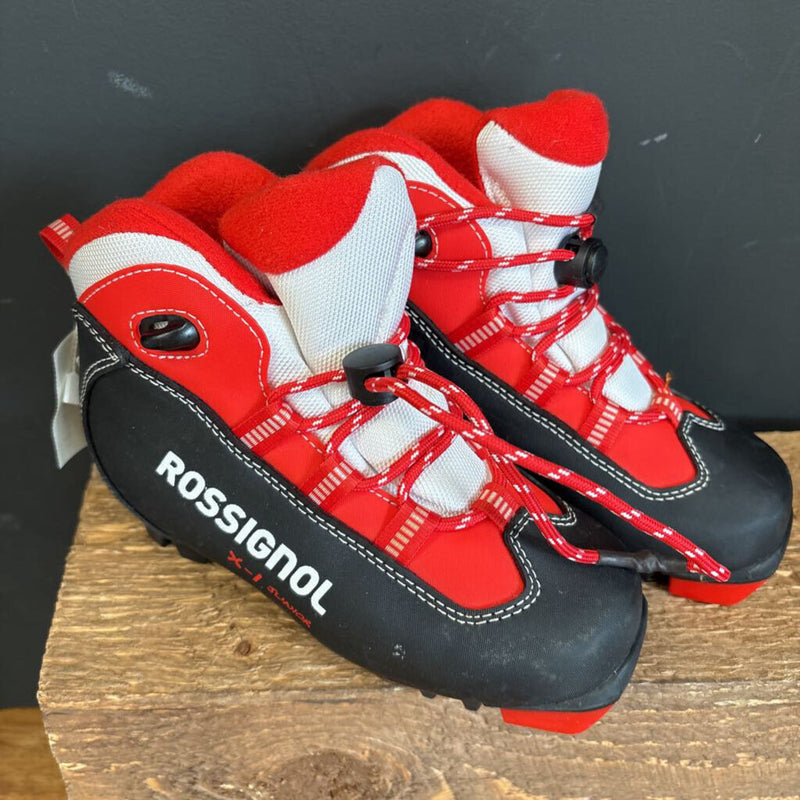 Rossignol -Kids X-1 Junior XC Ski Boots - NNN - MSRP $120: Red/Black/White-children-30
