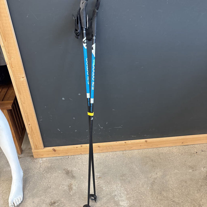 Salomon Jr Carbon Cross Country Ski Poles MSRP $90: Blue--115
