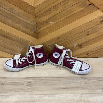 Converse - Women's Hightop Sneakers - MSRP $100: Maroon/White-women-6