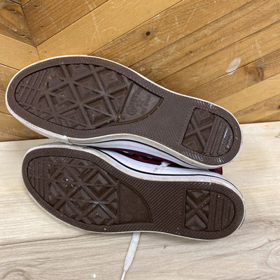 Converse - Women's Hightop Sneakers - MSRP $100: Maroon/White-women-6