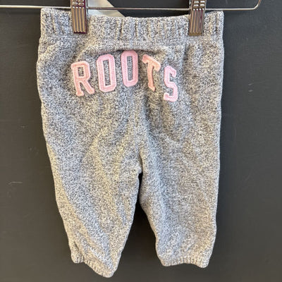 Roots - Children's Sweatpants: Grey/Pink-infant-12-18M