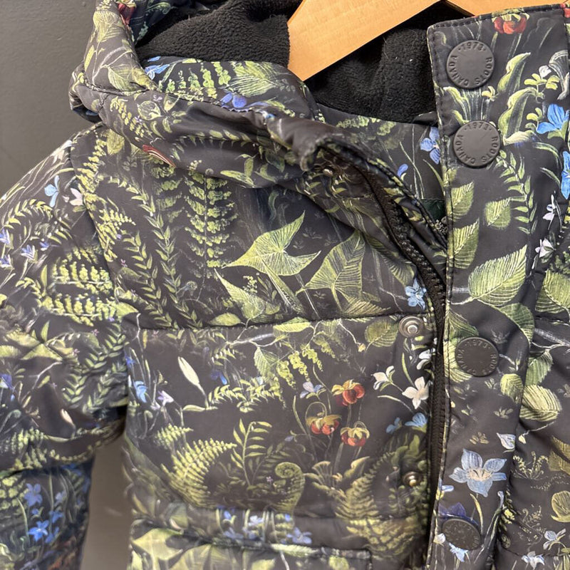 Roots - Kids Puffer Jacket with Floral Print- MSRP $128 : Black-children-4T
