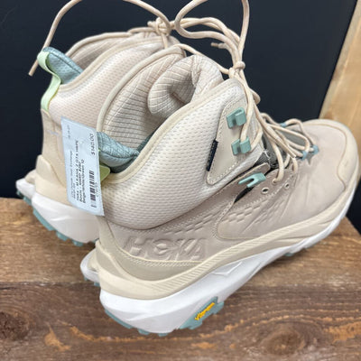 Hoka - M KAHA 2 GTX Hiking Boots - MSRP $280: Beige/White/Green-men-12