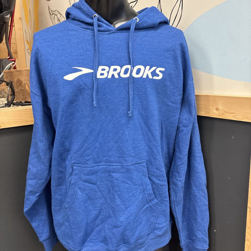 Brooks - Run Happy Hoodie: Blue-unisex-XL
