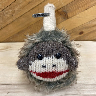 Children's Monkey Earmuffs : Brown/Red-children-