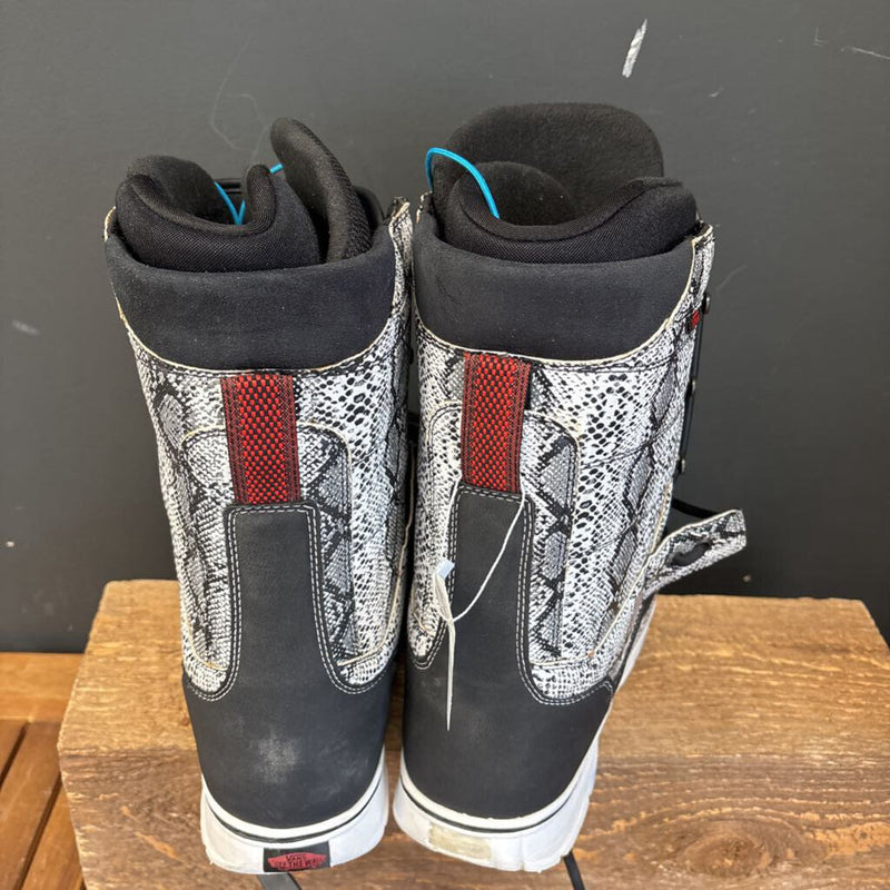 Vans Hi Standard Snowboard Boots: white, black-men-10.5