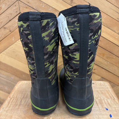 Children's Boots -Neoprene Winter Boot: Black/Green-children-2Y