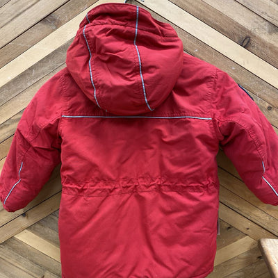 Mountain Equipment Co-op - Kids' Hooded Puffer Jacket - MSRP comp $120: Red/Grey-children-5