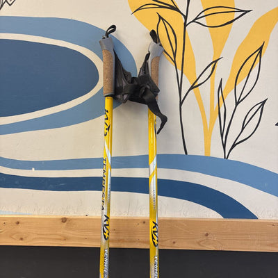 KV2 Tempesta Carbon Cross Country Ski Poles MSRP $200: Yellow/black--170