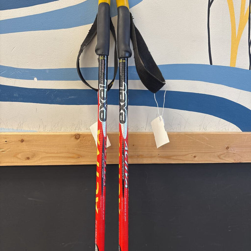 Exel Activa Performace Carbon 20 Cross Country Ski Poles MSRP $98: red--160