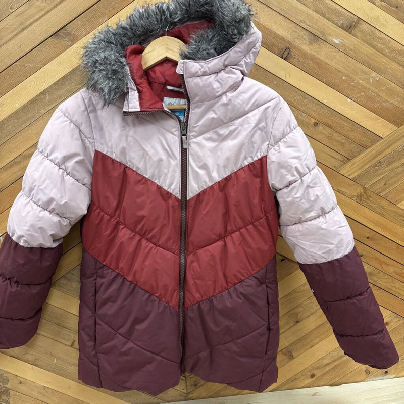Columbia - Youth Colorblock Insulated Jacket- MSRP $170: Pink, Red, Burgundy-children-LGY