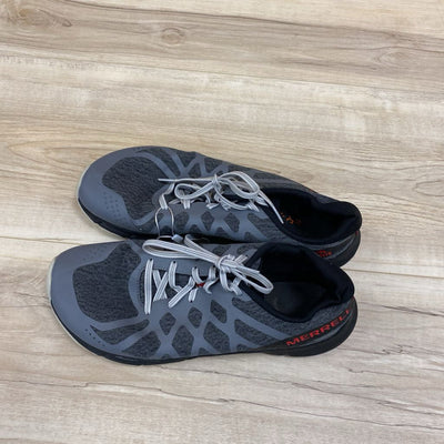 Merrell - Men's Bare Access 4 Trail Runner- MSRP $120: Grey Red Yellow -men-8.5