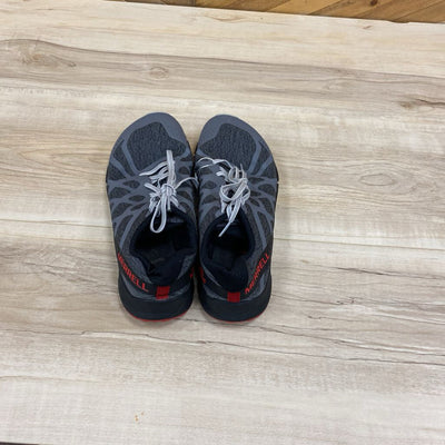 Merrell - Men's Bare Access 4 Trail Runner- MSRP $120: Grey Red Yellow -men-8.5