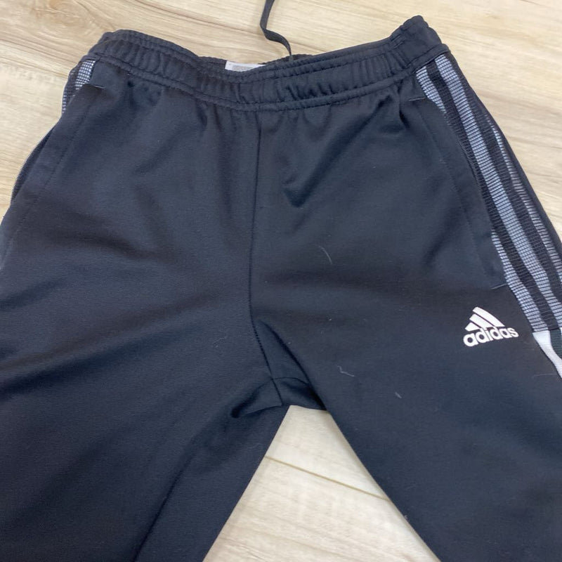 Adidas- Youth Track Pants : Black White -children-11/12Y
