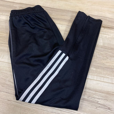 Adidas- Youth Track Pants : Black White -children-11/12Y