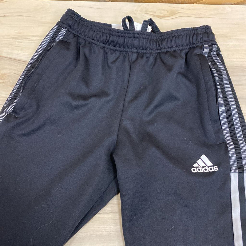 Adidas- Youth Track Pants : Black White -children-11/12Y
