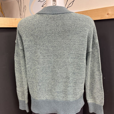 Women's Knit Crewneck Sweater: Green-women-SM