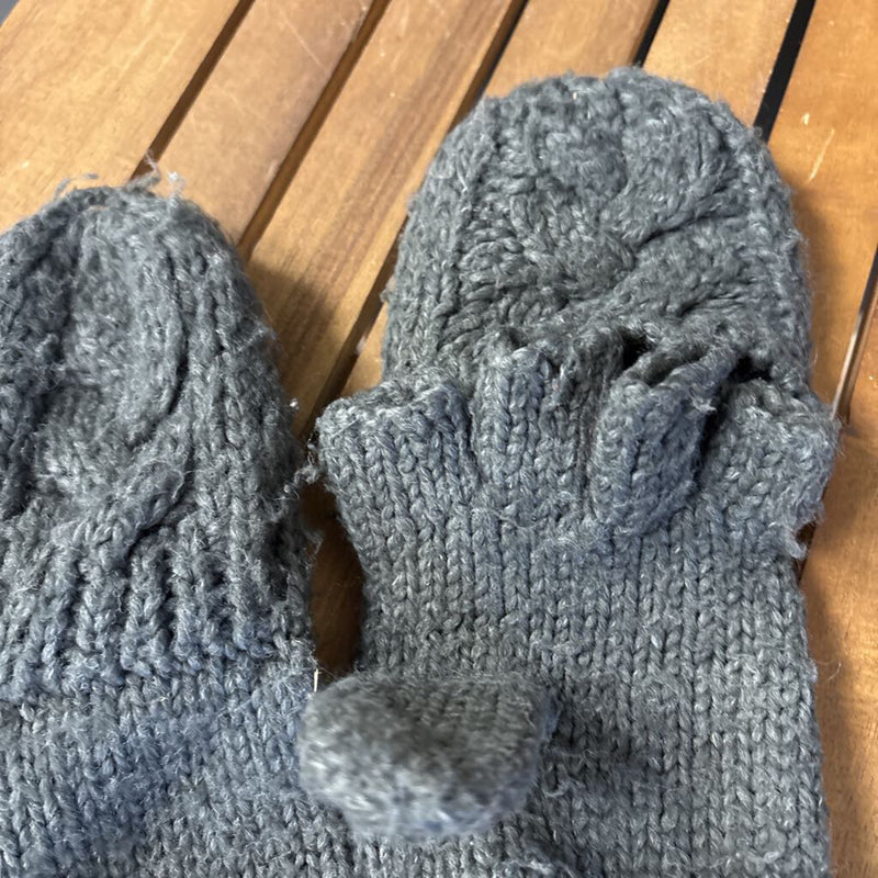 Knit Mitts - MSRP $: Grey-unisex-
