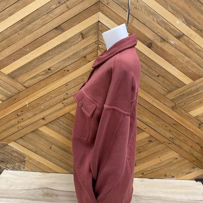 Lazy Pants- Women's Button Up Sweater- MSRP $95 : red-women-LG