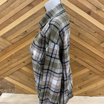 Brixton - Women's Flannel - MSRP $140: Brown/Green/Black-women-MD