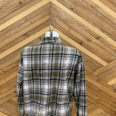 Brixton - Women's Flannel - MSRP $140: Brown/Green/Black-women-MD