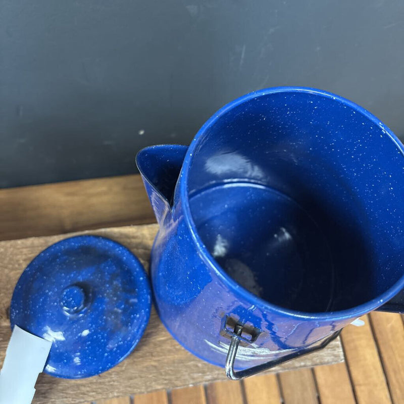 Enamelware Coffee Pot: blue-unisex-