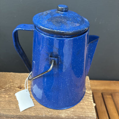 Enamelware Coffee Pot: blue-unisex-