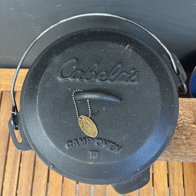 Cabela's- Outfitter Series Cast-Iron Camp Oven- MSRP $85: black-unisex-