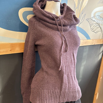 Columbia - Women's Hooded Knit Sweater - MSRP comp $70: Dark Purple -women-XS