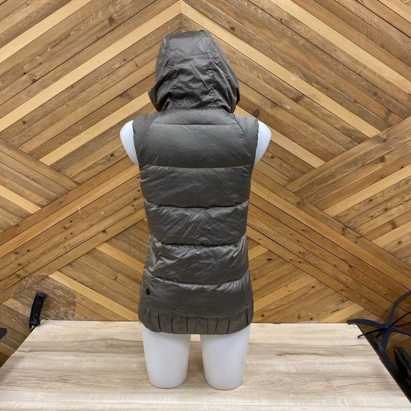 Lululemon - Hooded Reversible Vest - MSRP $178: Grey/Green/Brown-unisex-